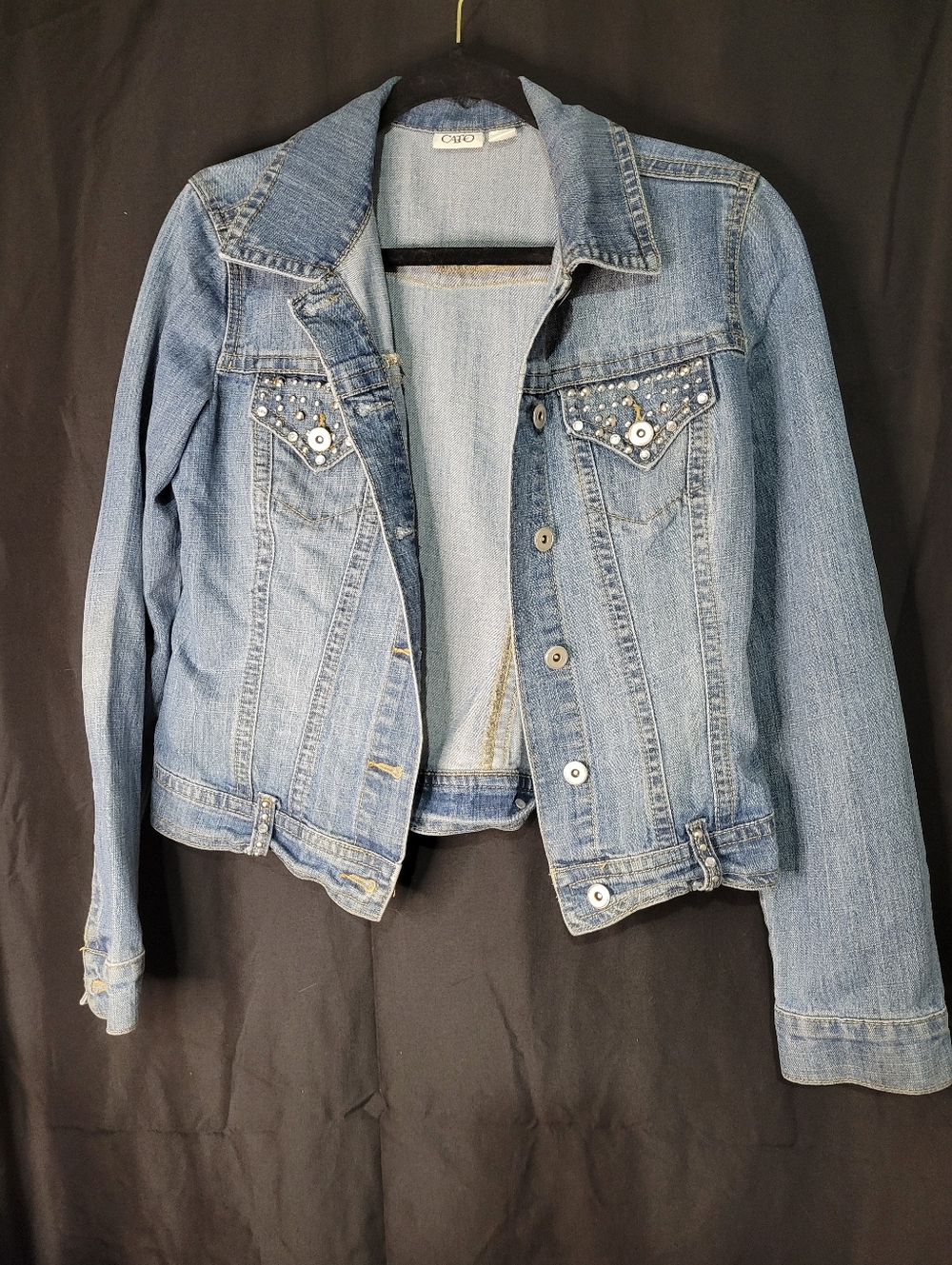 OVO Light Blue Denim Jacket with Studded Chest Pockets